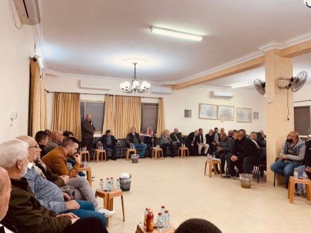 تهنئة ابناء العموم محمد مصطفى جرار و فراس مصطفى الحاج احمد بمناسبة فوزهم في انتخابات بلديتي جنين و عرابة في ديوان آل جرار - واد برقين